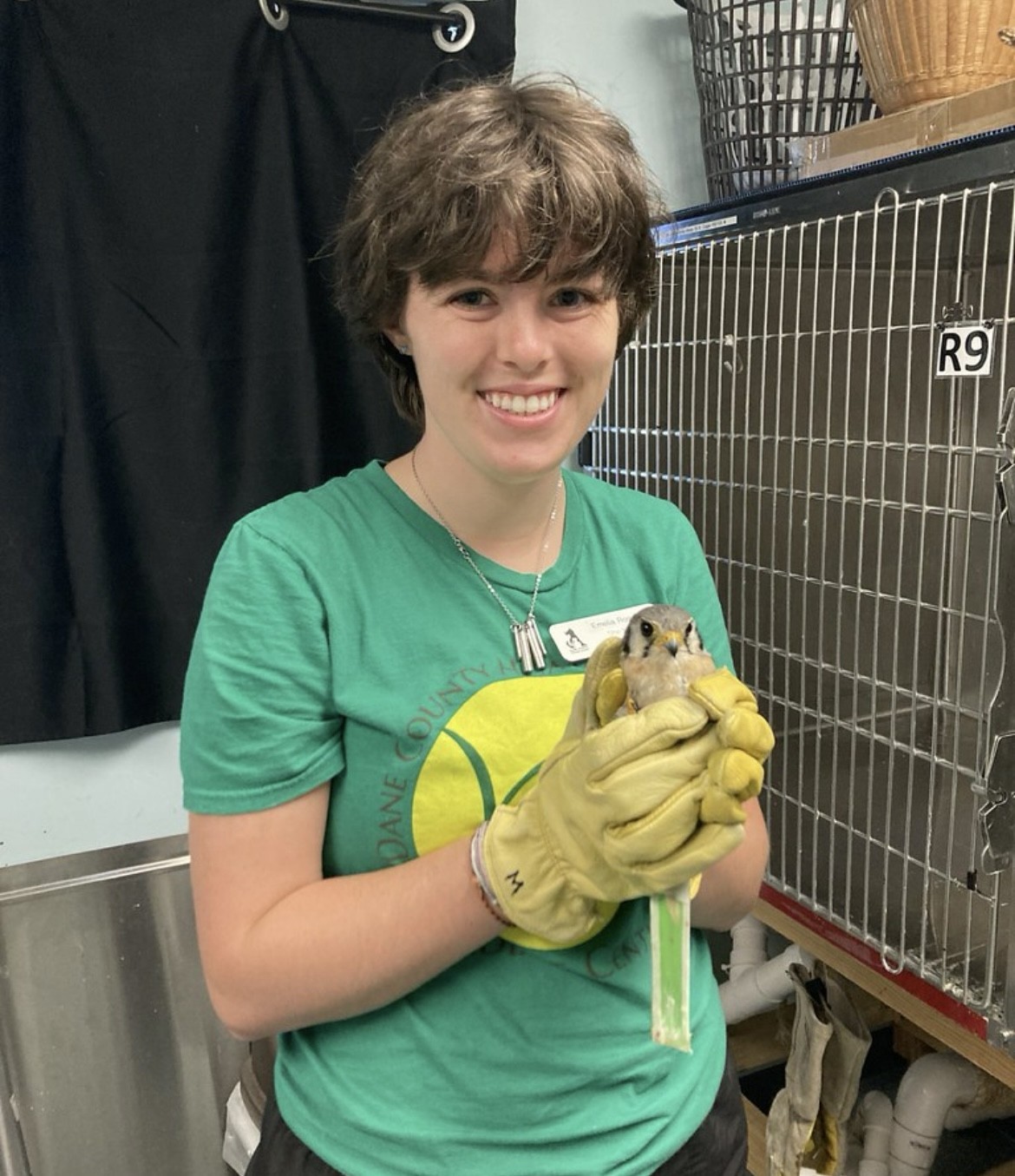 Picture of Emelia holding a bird